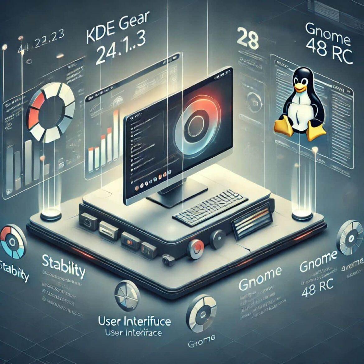 KDE Gear 24.12.3 and GNOME 48 RC.