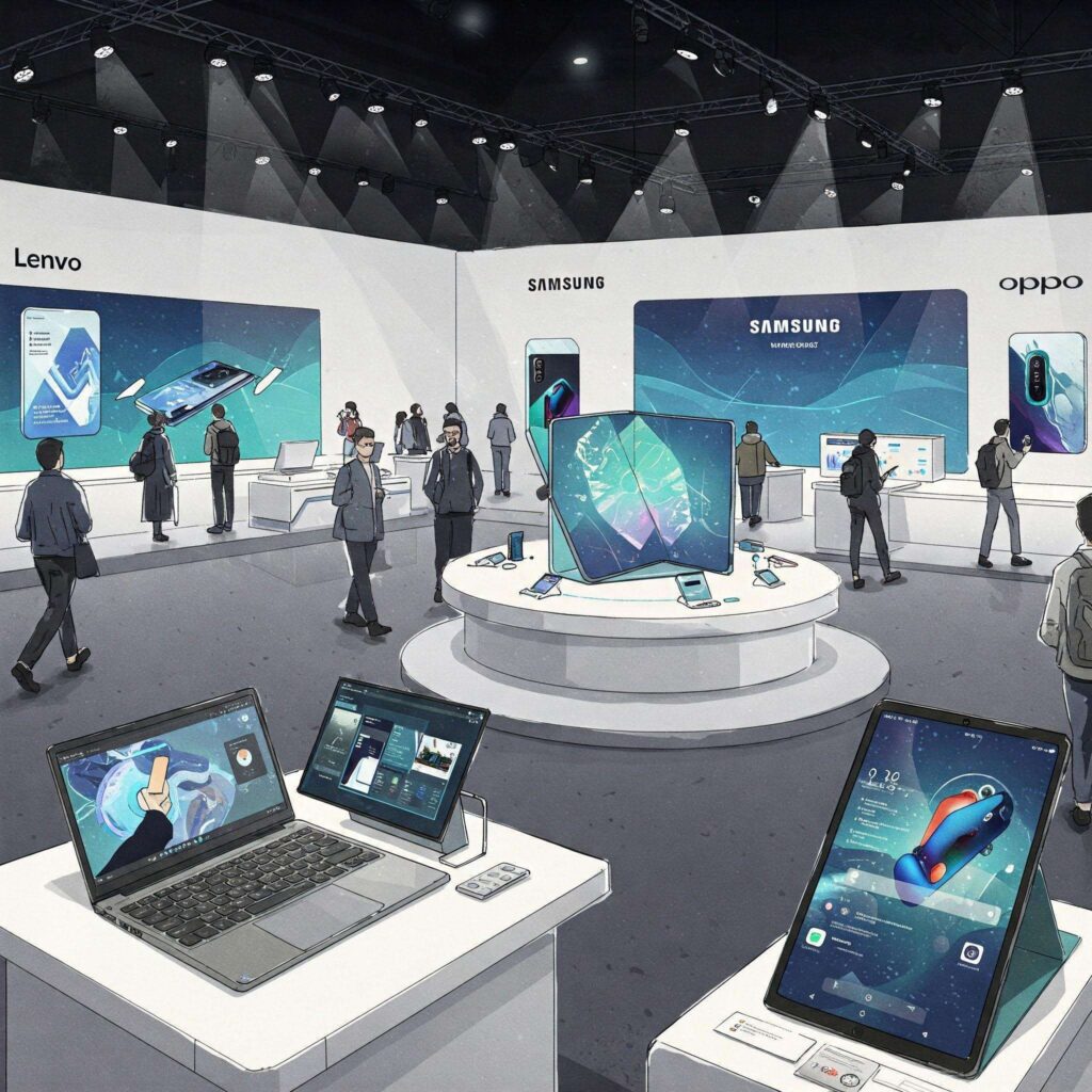 Lenovo Samsung e Oppo al MWC 2025 AI schermi flessibili e tablet potenti