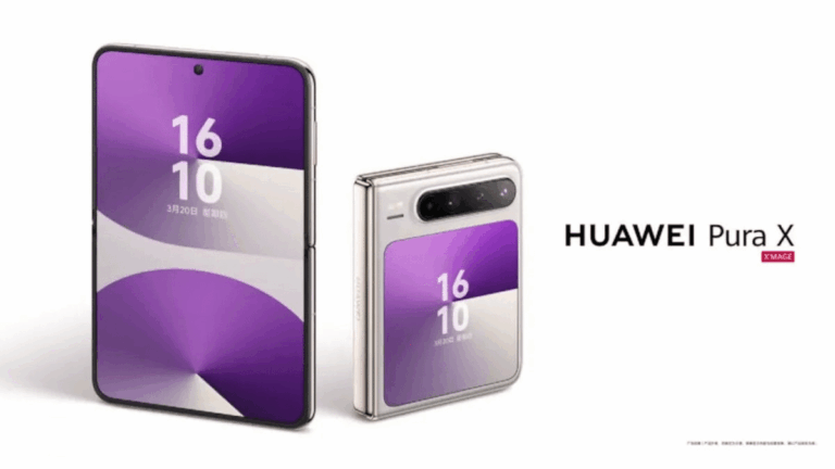 Huawei Pura X: flip quadrato, design orizzontale e HarmonyOS Next