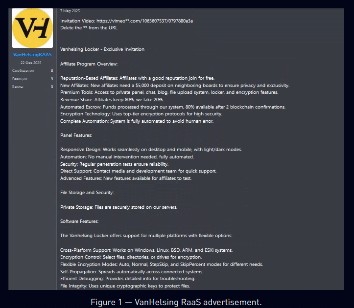VanHelsing: nuovo ransomware-as-a-service punta su flessibilità, rapidità e multi-piattaforma 6 image 390