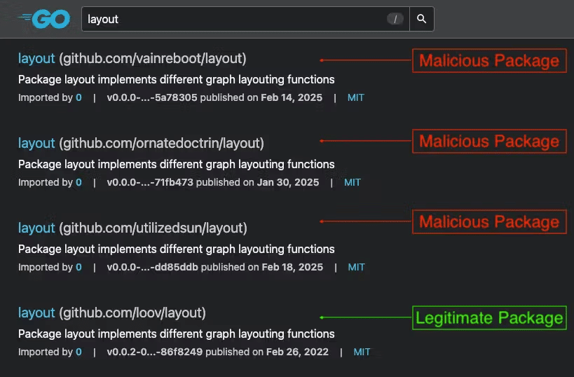 Go: pacchetti typosquattati diffondono malware su Linux e macOS 8 image 84