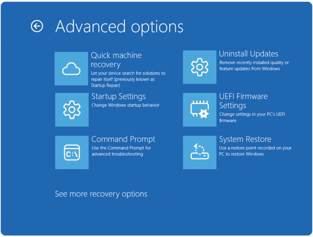 Microsoft lancia Quick Machine Recovery ed impone l’obbligo dell’account utente 7 quick machine recovery