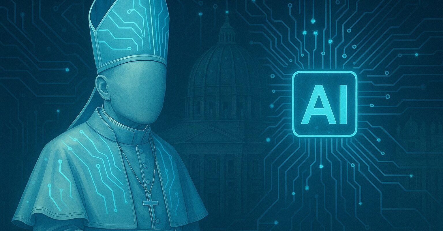 A digital illustration depicts a bishop without a