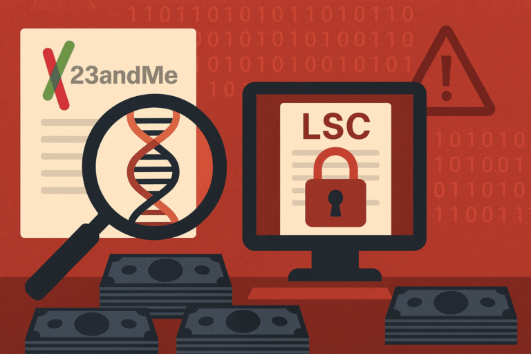 DNA in vendita da 23andMe e violazione medica su LSC