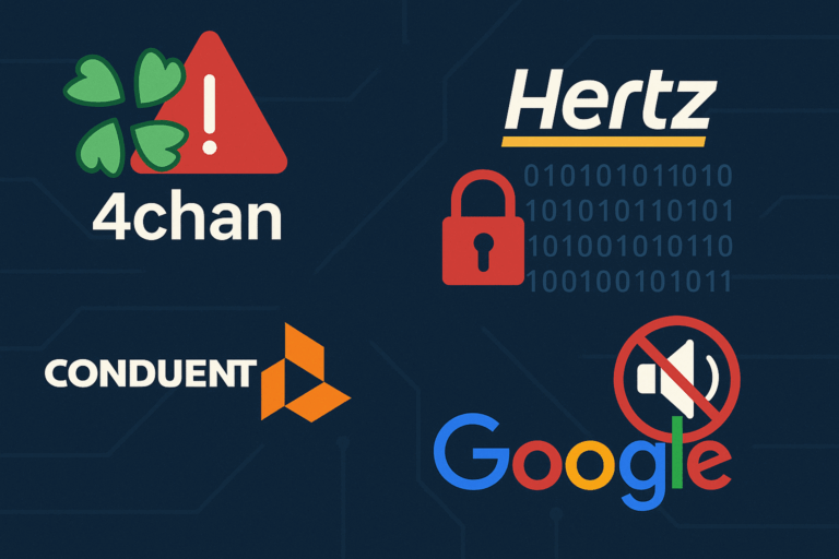 Attacchi informatici colabrodo a Hertz, Enti e 4Chan. Google combatte le ads AI