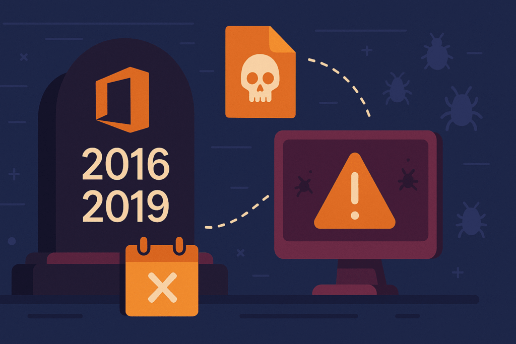 Fine supporto per Microsoft Office 2016 e 2019 e 9 vulnerabilità attivamente sfruttate