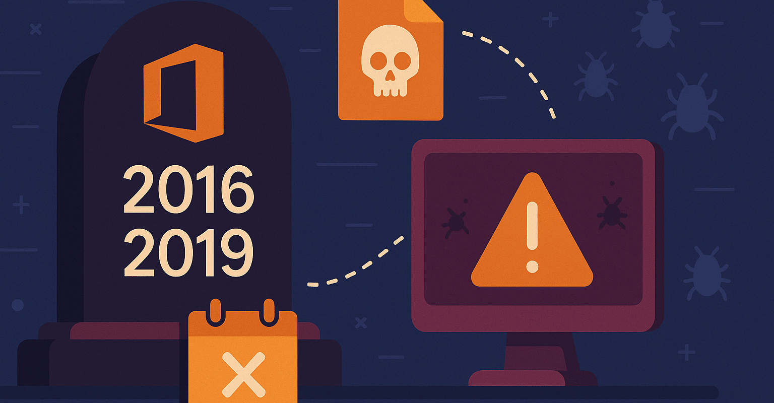 Fine supporto per Microsoft Office 2016 e 2019 e 9 vulnerabilità attivamente sfruttate