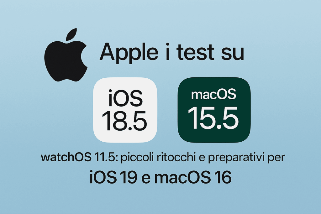 Apple avvia i test su iOS 18.5, macOS Sequoia 15.5 e watchOS 11.5: piccoli ritocchi e preparativi per iOS 19 e macOS 16 2 Apple avvia i test su iOS 18.5, macOS Sequoia 15.5 e watchOS 11.5: piccoli ritocchi e preparativi per iOS 19 e macOS 16