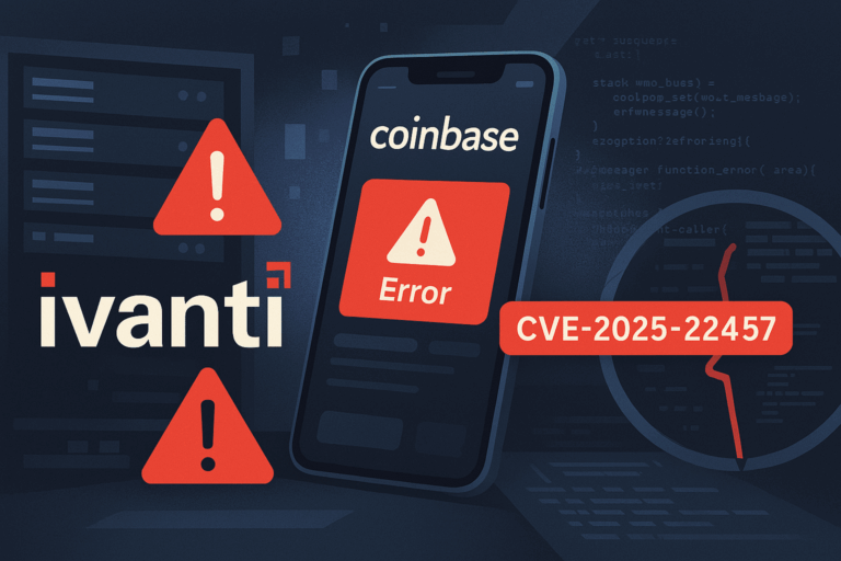 Ivanti sotto attacco, Coinbase genera panico con messaggi errati ed emerge CVE-2025-22457