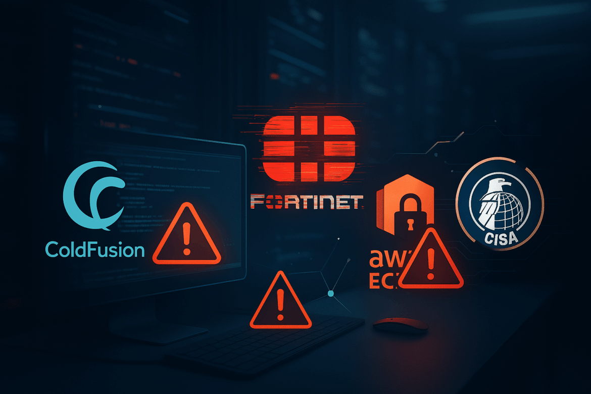 Vulnerabilità critiche in ColdFusion, Fortinet, Amazon EC2 e nuovi alert CISA