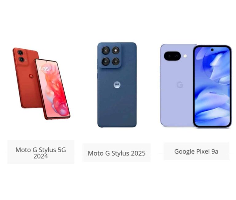Moto G Stylus 2025 Stylus 5G 2024 e Pixel 9a