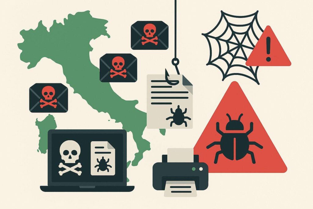 Italia sotto attacco: malware mirati, phishing e Skitnet dominano lo scenario cyber 2 17 mag 2025 16 24 04