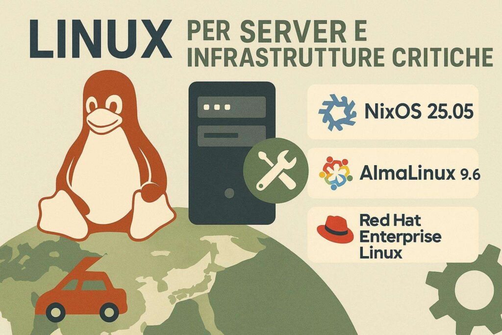 NixOS, AlmaLinux e RHEL si rinnovano tra modularità, driver estesi e nuove architetture