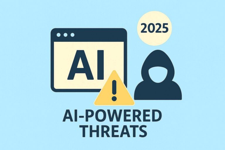 a computer screen with a person and a warning sign