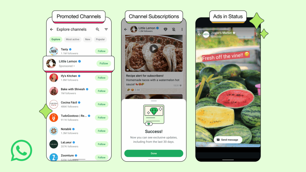 Meta pubblicità su WhatsApp: abbonamenti ai canali, sponsorizzate e annunci in Status 6 image 342