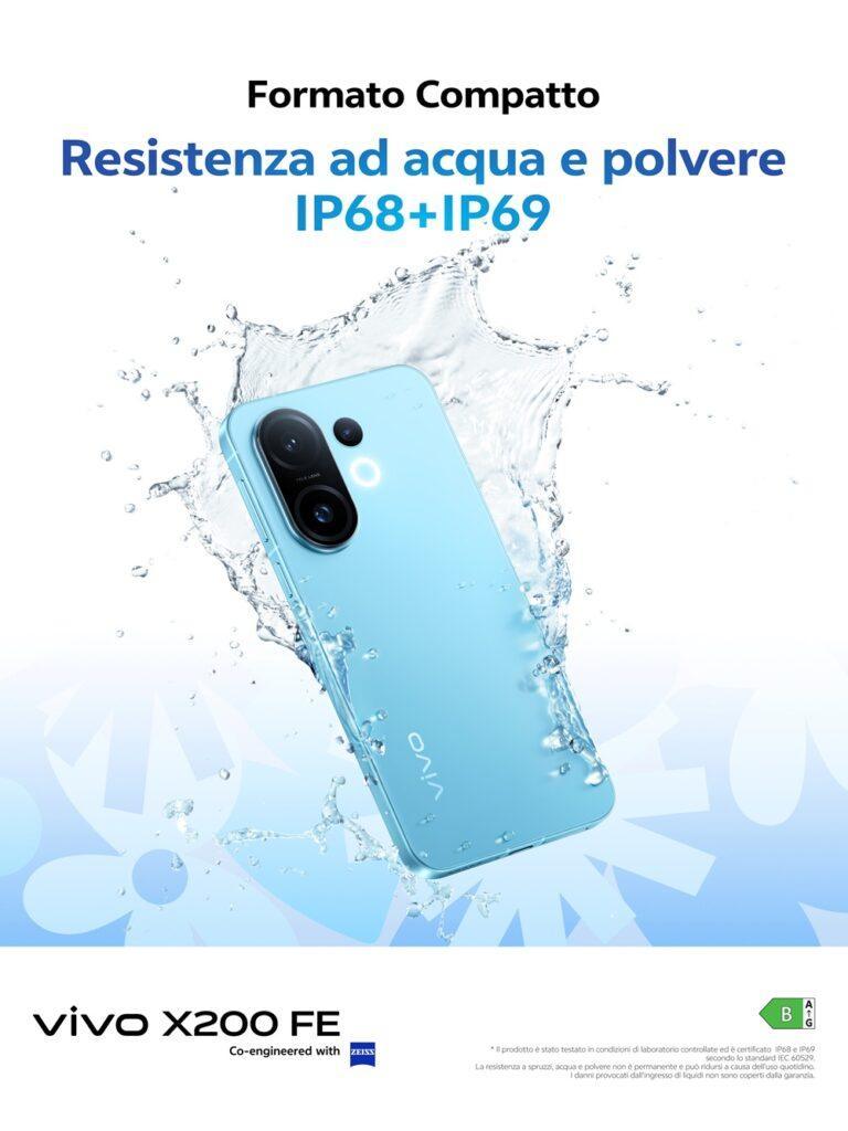 vivo X200 FE in Italia: flagship in un formato compatto per tutti 7 vivo X200 FE ITA lP68IP69 Resistance Image