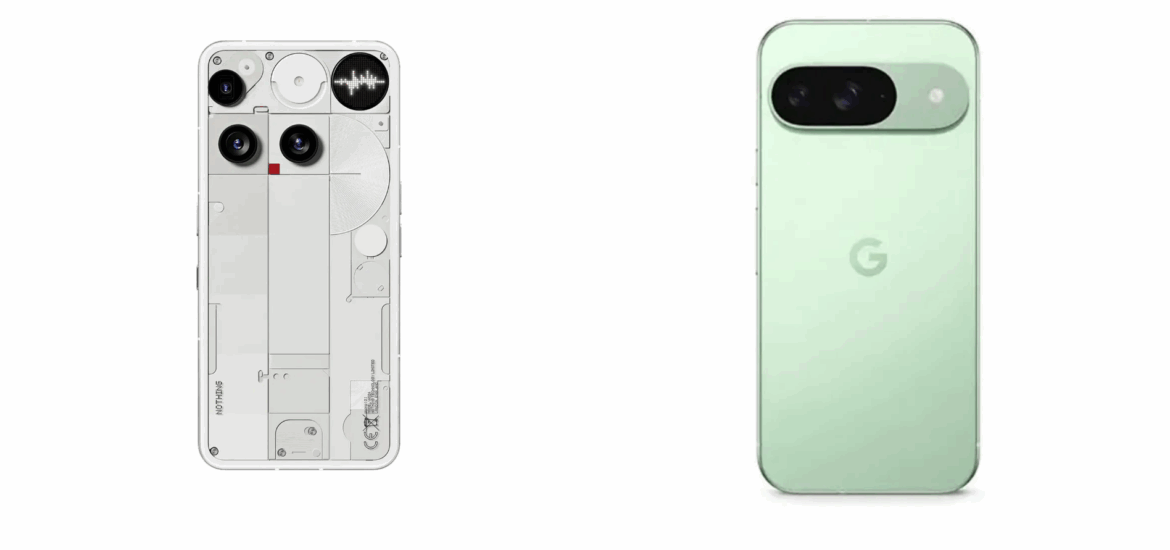 Nothing Phone 3 vs Google Pixel 9: quale scegliere?