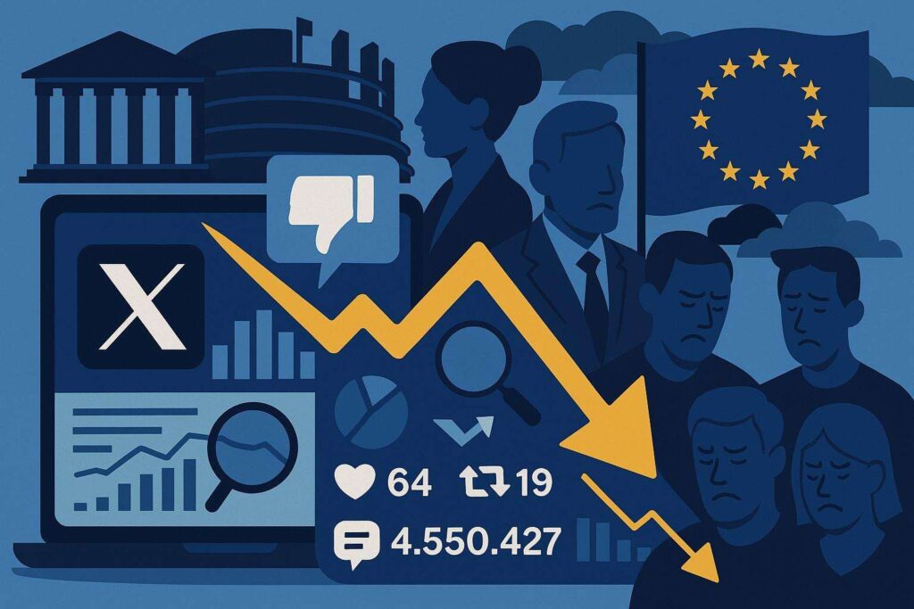 Luglio: critiche, tweet e dissenso verso l'Unione Europea aumentano tra corruzione e dazi 2 Image 6 ago 2025 22 22 18