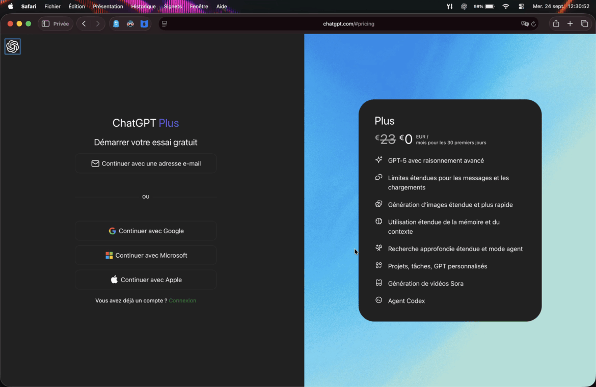 Trial gratuiti per ChatGPT Plus