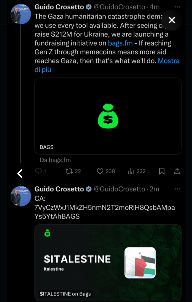 Hackerato account X di Guido Crosetto con falsi appelli in criptovalute. Qualcosa però non torna 7 image 93