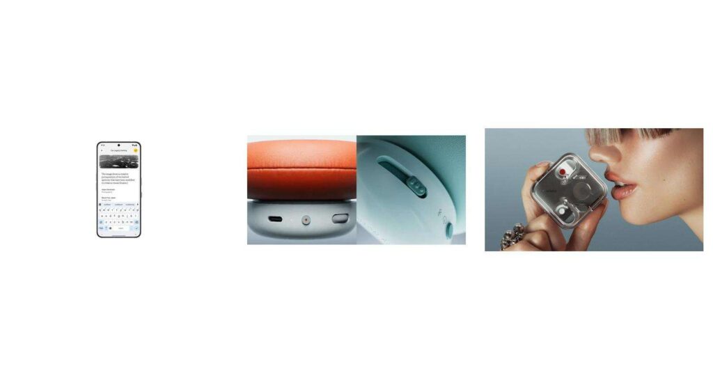 Nothing Ear (3) con Super Mic e presenta teaser CMF Headphone Pro 2 merged three images