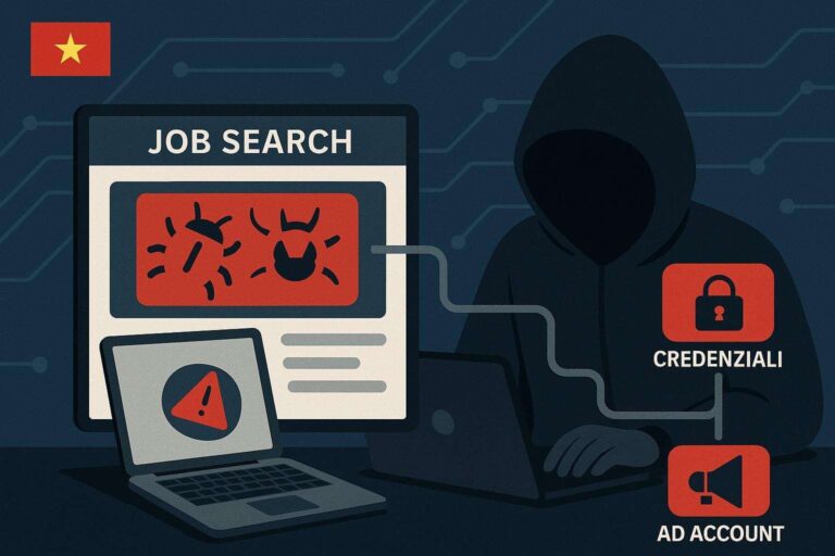 Attori vietnamiti diffondono malware tramite false offerte di lavoro: LinkedIn è il primo stadio 7 Il gruppo vietnamita UNC6229 diffonde malware tramite false offerte di lavoro su piattaforme legittime