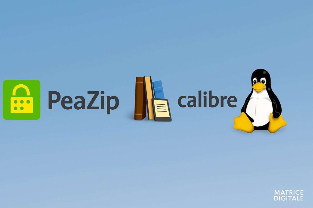 PeaZip 10.7 e Calibre 8.13