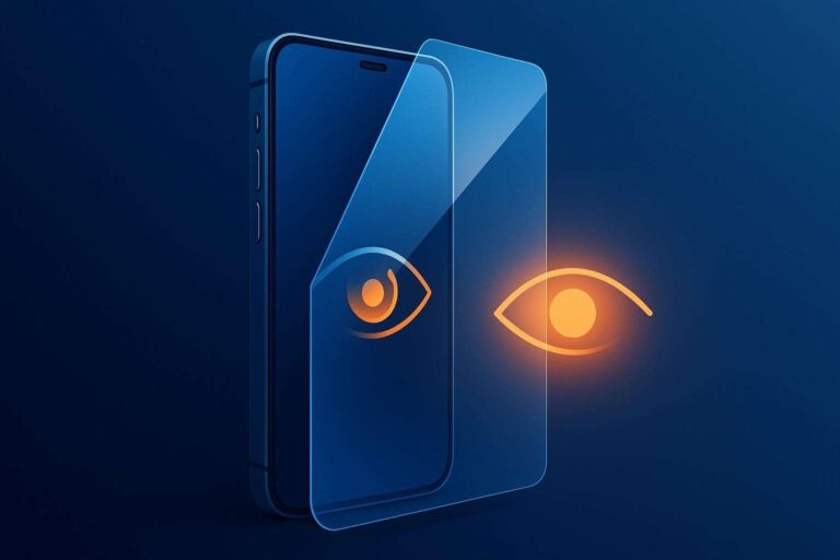 Protezione schermo smartphone e gestione della luce blu sicurezza per occhi e dispositivi