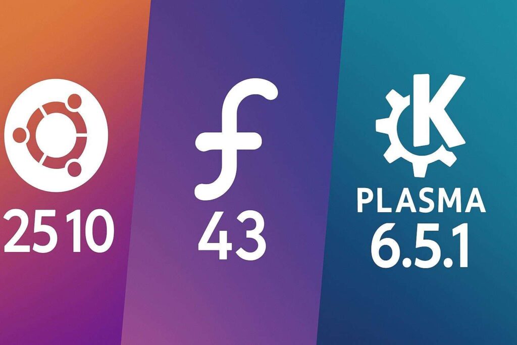 Ubuntu 25.10 Fedora 43 e KDE Plasma 6.5.1
