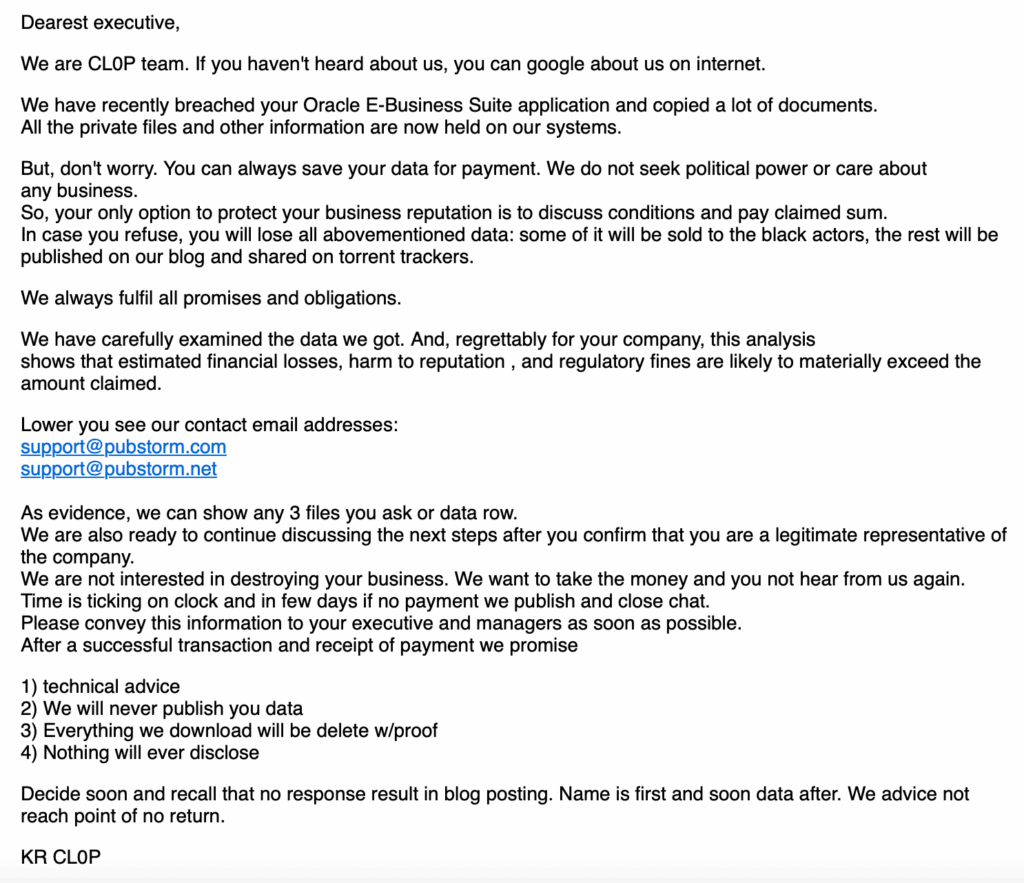 Cl0p viola Oracle EBS: Mandiant indaga e AWS corre ai ripari 7 image 302