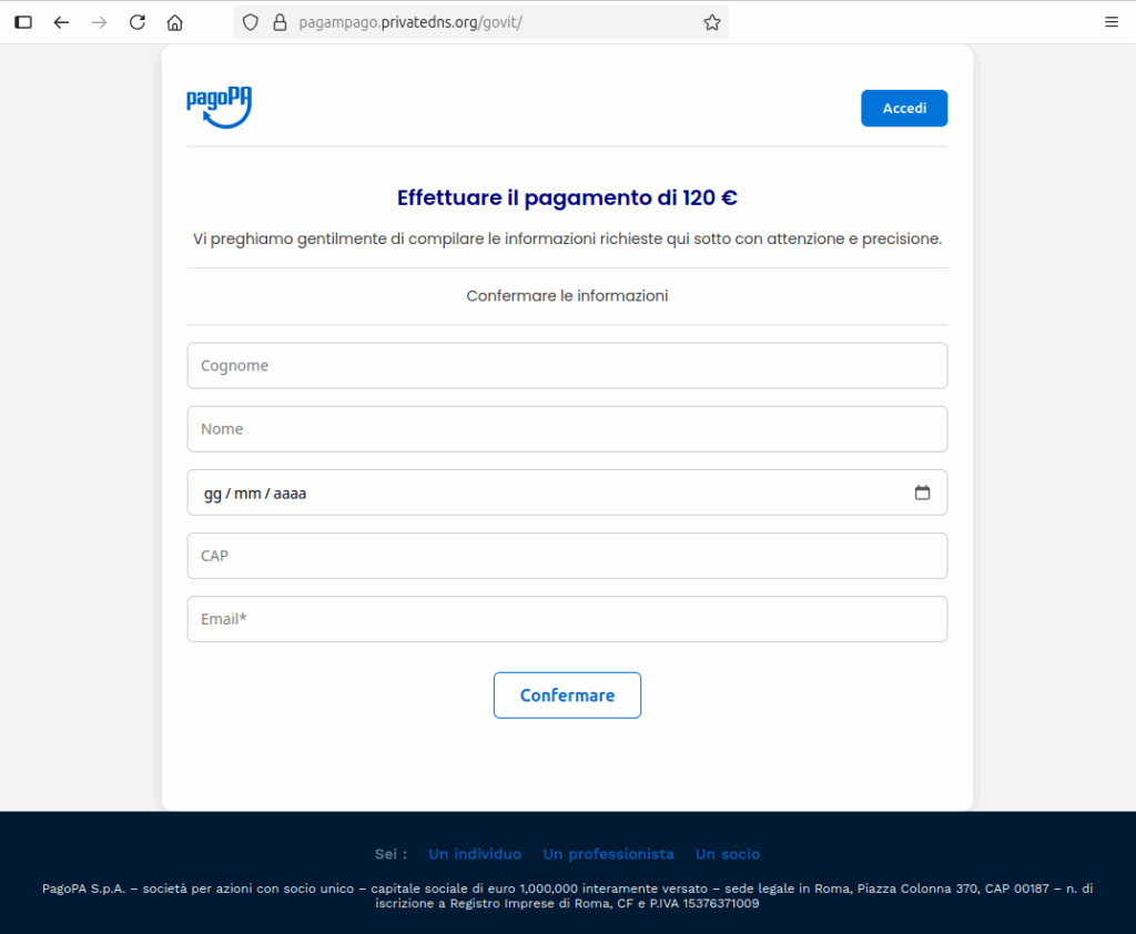 Campagne malevole sfruttano open redirect contro PagoPA. Le ultime dal CERT-AGID 7 image 539