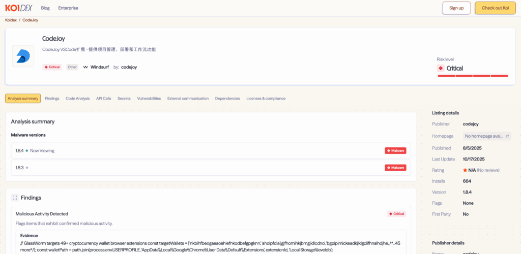 GlassWorm contagia estensioni VS Code su OpenVSX con ZOMBI RAT 6 image 608