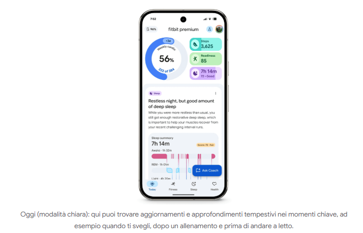 Fitbit lancia coach salute personale potenziato da Gemini in preview pubblica 6 image 829