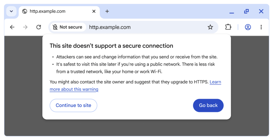 Chrome rafforza la sicurezza web con avvisi per siti HTTP e difese contro il trucco Bidi Swap 6 image 904