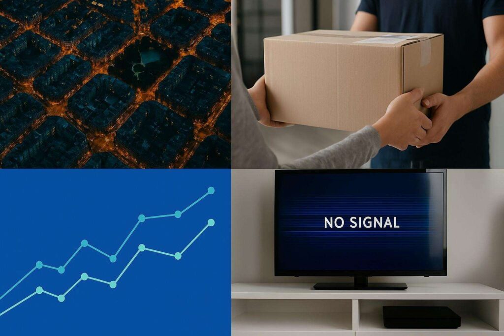 AgCom: cresce l'e-commerce calano social mentre muore la tv generalista ed i quotidiani 2 Agcom fotografa la digitalizzazione italiana rete fissa traffico dati e pacchi in crescita TV ed editoria in calo nel primo semestre 2025