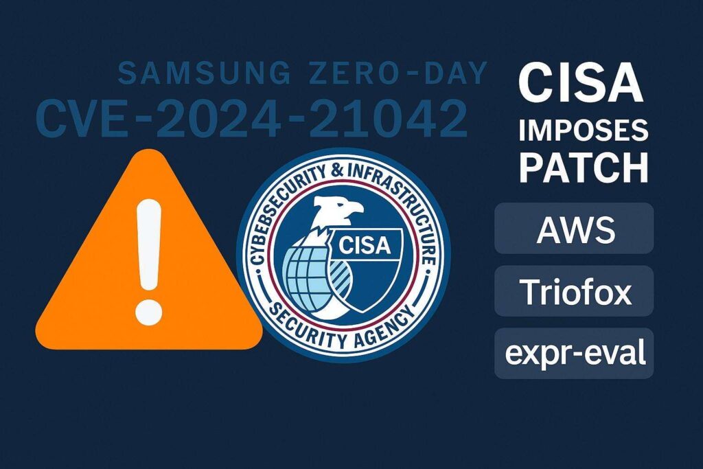 CISA impone patch per zero day Samsung e falle critiche in AWS Triofox e librerie JavaScript