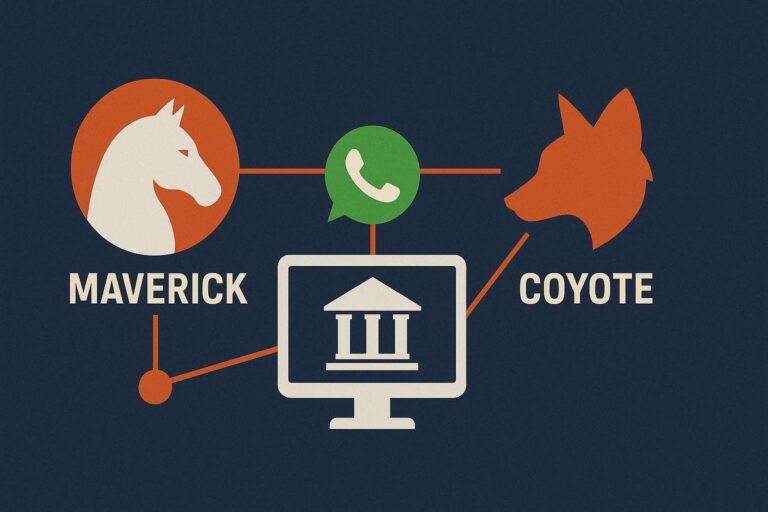 CyberProof collega Maverick e Coyote trojan bancari brasiliani con codebase condivisa delivery via WhatsApp e targeting istituzioni finanziarie