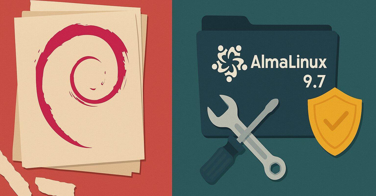 Debian Libre elimina firmware non libero mentre AlmaLinux 9.7
