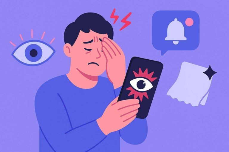 Display smartphone causano strain oculare e distrazioni come ridurre affaticamento gestire notifiche e pulire lo schermo in sicurezza.