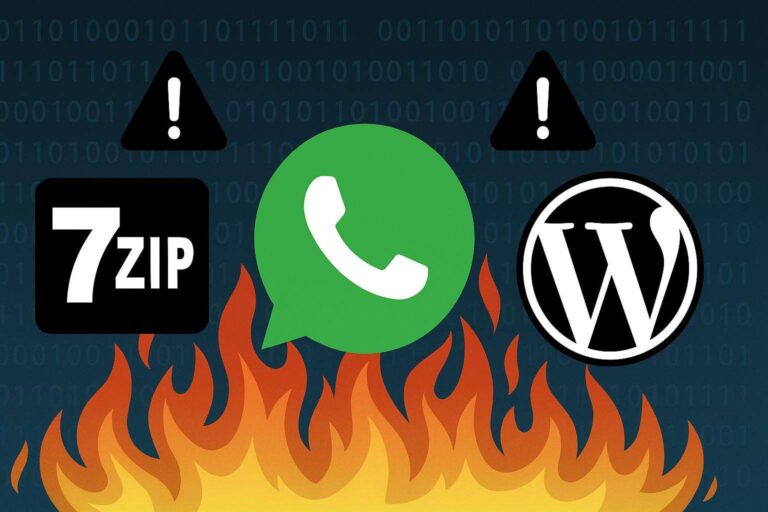 Hacker sfruttano vulnerabilita critiche in 7 Zip WhatsApp e WordPress