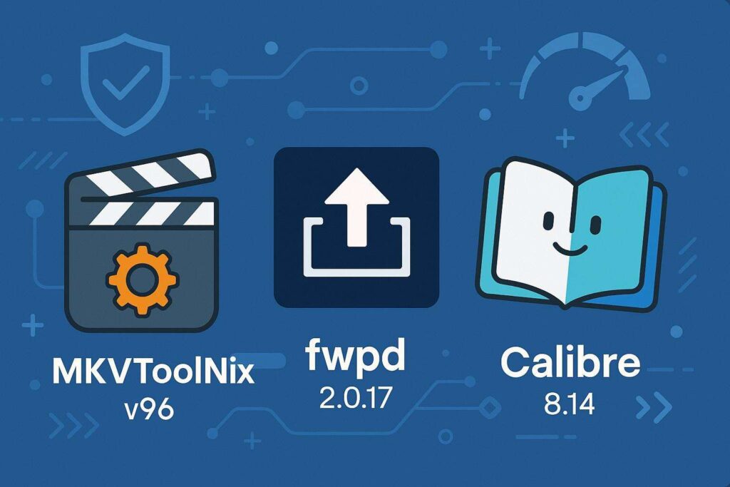 MKVToolNix v96 fwupd 2.0.17 e Calibre 8.14