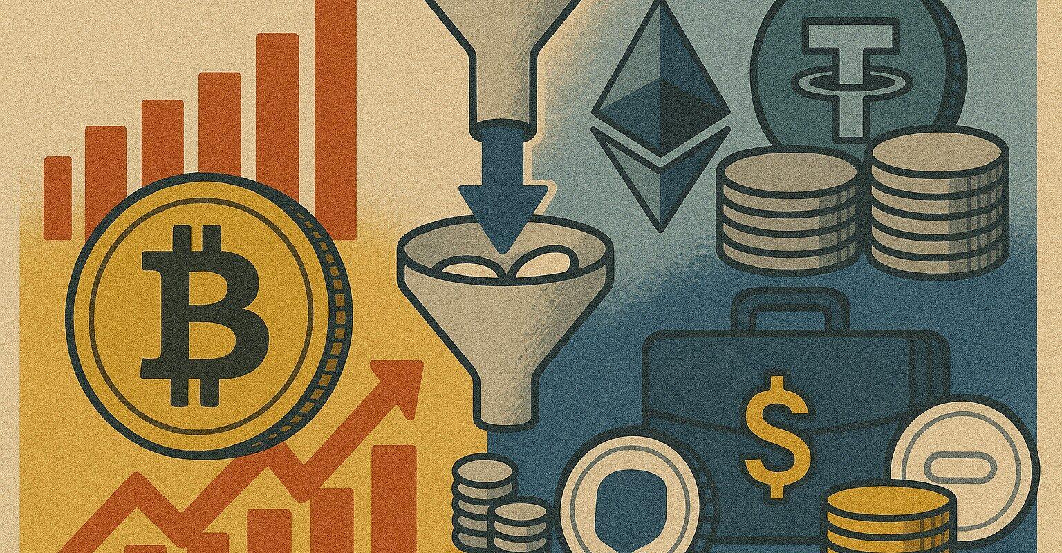 Mercato crypto registra hack inflows ETF e investimenti tech a novembre 2025 con focus su Bitcoin Ethereum Tether e stablecoin