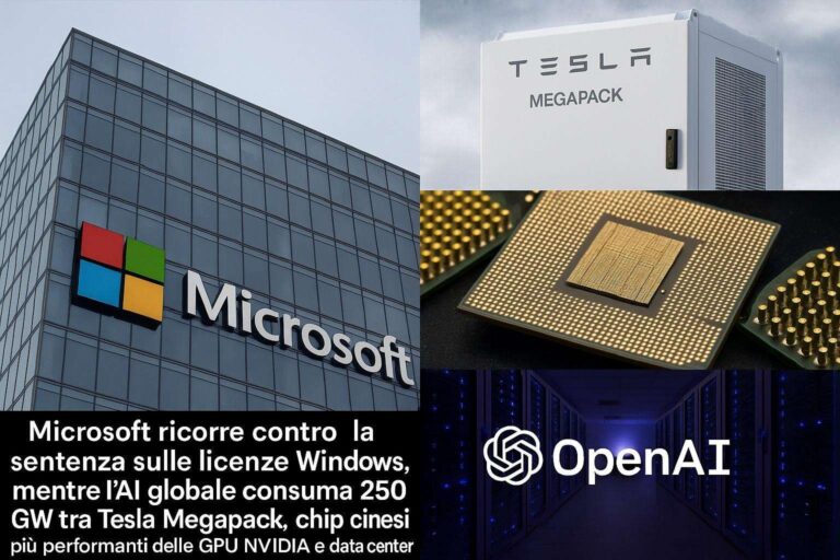 Microsoft licenze Windows Tesla Megapack GPU NVIDIA OpenAI