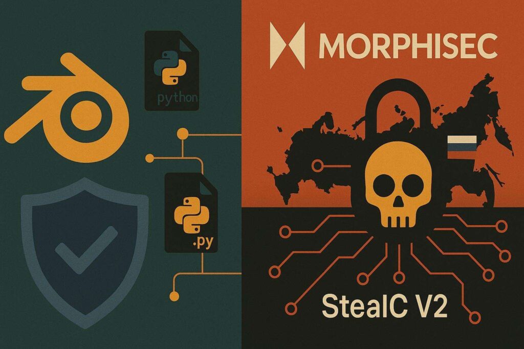 Morphisec blocca la campagna StealC V2 russa contro gli utenti Blender 2 Morphisec blocca StealC V2 su Blender tra IOC distribuiti script Python malevoli e infrastruttura russa
