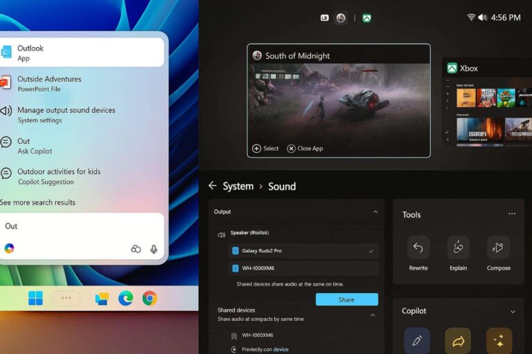 build 26220.7051 introduce Ask Copilot e Shared Audio