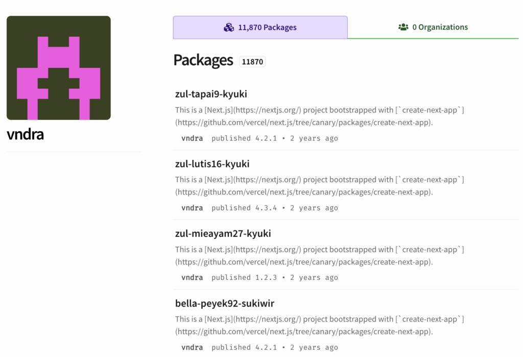 IndonesianFoods: campagna worm-like con 86mila pacchetti maligni infesta il registry NPM 6 image 448
