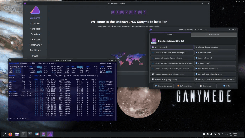 Solus 4.8, CachyOS, 4MLinux 50.0 ed EndeavourOS Ganymede aggiornano kernel e desktop 10 image 801