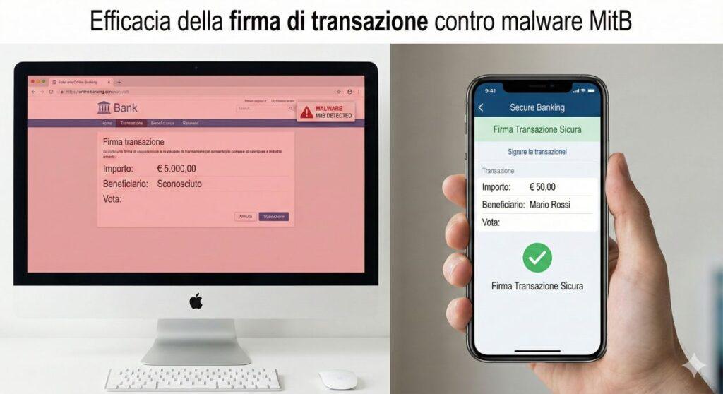 Guida completa agli attacchi man in the browser: Riconoscimento e difesa 8 Efficacia della firma di transazione contro malware MitB
