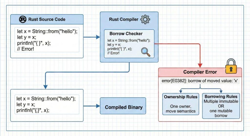Funzionamento Ownership e Borrowing in Rust