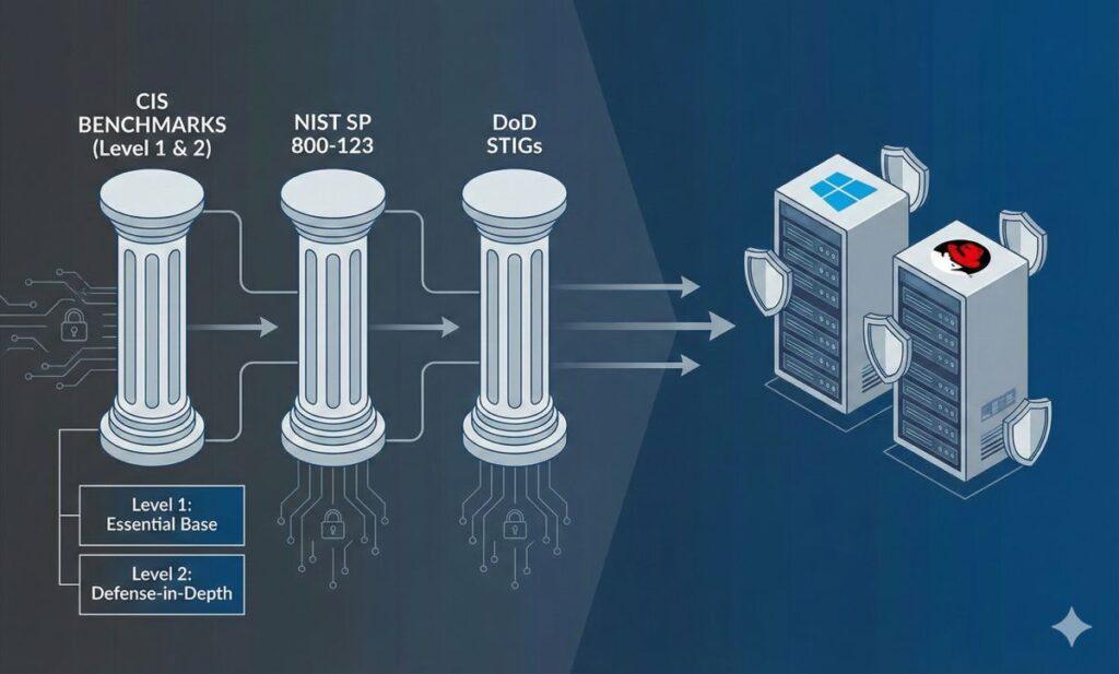 Hardening Informatico: Guida Definitiva alla blindatura dei sistemi IT 6 Infografica che mostra i livelli dei CIS Benchmarks Level 1 vs Level 2